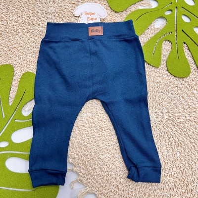 Conj. Body Manga Longa e Calça Ursinho - Off White e Marinho